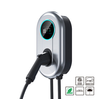 شارژر EV نوع 1 40A ایستگاه شارژ 9.6KW Wallbox Level2 شارژر خودرو الکتریکی با صفحه نمایش LCD