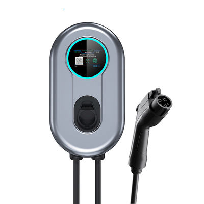 شارژر EV نوع 1 40A ایستگاه شارژ 9.6KW Wallbox Level2 شارژر خودرو الکتریکی با صفحه نمایش LCD