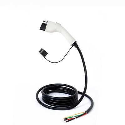 دوشاخه کابل شارژر ماشین الکتریکی 9 کیلو وات نوع 1 سفید 40A، کابل شارژ تک تفنگی AC 110V-240V