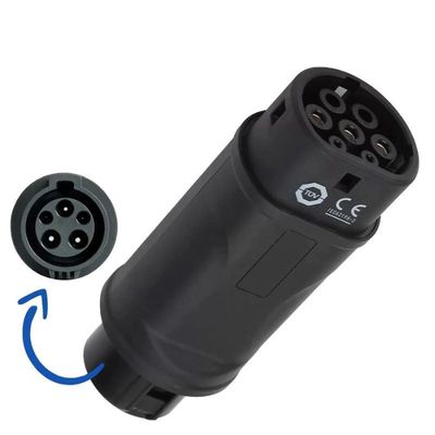کانکتور مبدل آداپتور شارژر خودروی الکتریکی Type1 به Type2 شارژر EV شارژر AC 250 ولت