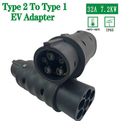 آداپتور شارژر EV Type2 به Type1 Max 32A IEC 62196 To SAE J1772 Car Charger Converter AC