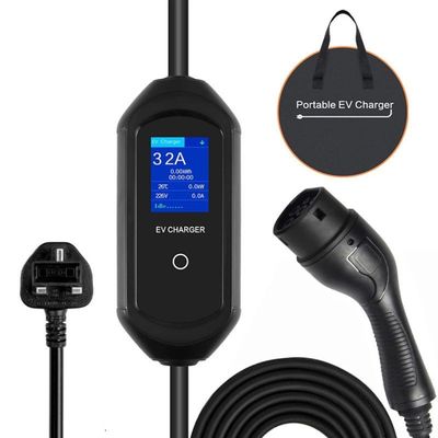 7Kw 32A ماشین الکتریکی خانگی AC Type2 ایستگاه های شارژ EV قابل حمل برای وسایل نقلیه الکتریکی
