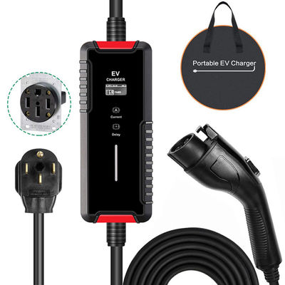 SAE J1772 32A تک فاز نوع 1 ایستگاه شارژ قابل حمل EV AC شارژر خانگی جریان قابل تنظیم