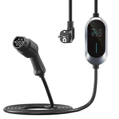 شمع شارژ EV قابل حمل نوع 2 با دوشاخه 1 فاز آبی CEE 16A