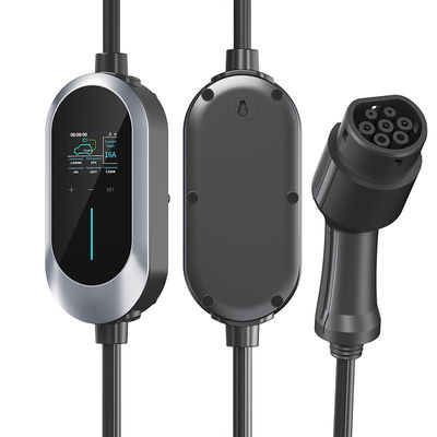 شمع شارژ EV قابل حمل نوع 2 با دوشاخه 1 فاز آبی CEE 16A