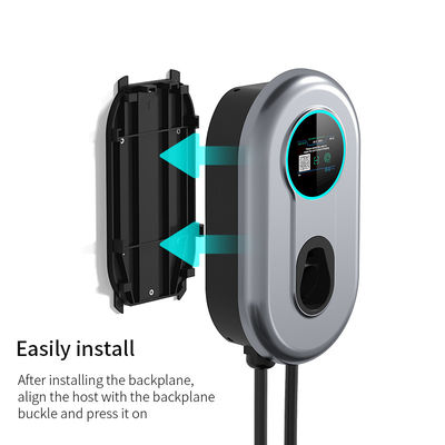 AC 240V Wallbox EV Charging Station 48A Level 2 Electric Vehicle EV Car Charger 1M Hard-Wired