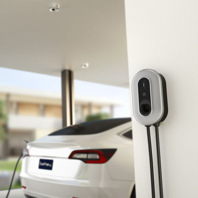 شمع شارژ EV Type2 با 1M، سیم سخت 8-16A با شارژر Wallbox خودروی الکتریکی قابل تنظیم جریان