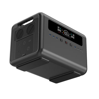 صفحه نمایش ال سی دی 2304Wh نیروگاه قابل حمل 1200W ورودی AC ژنراتور خورشیدی باتری LiFePO4 برای کمپینگ
